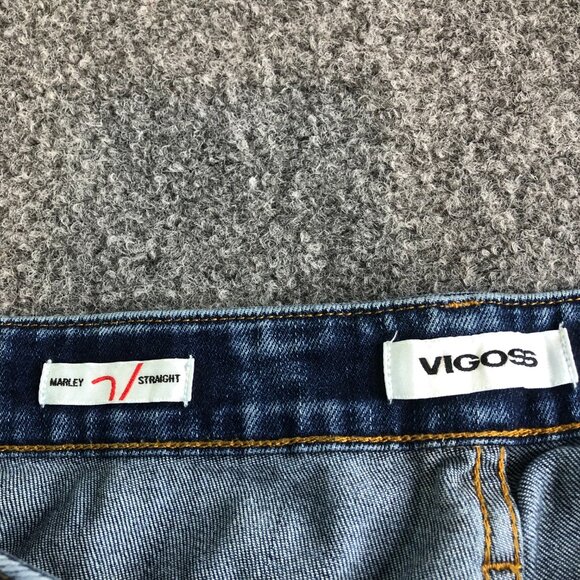 Vigoss Jeans Womens 20W Blue Marley Straight High Rise Medium Wash Stretch Comfy - Picture 4 of 14